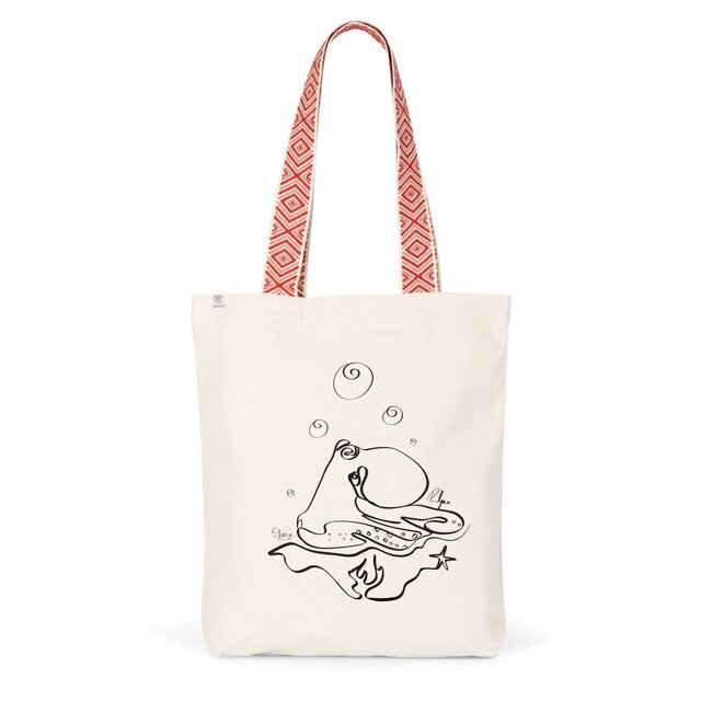 Image back Tote bag ethnique poulpe