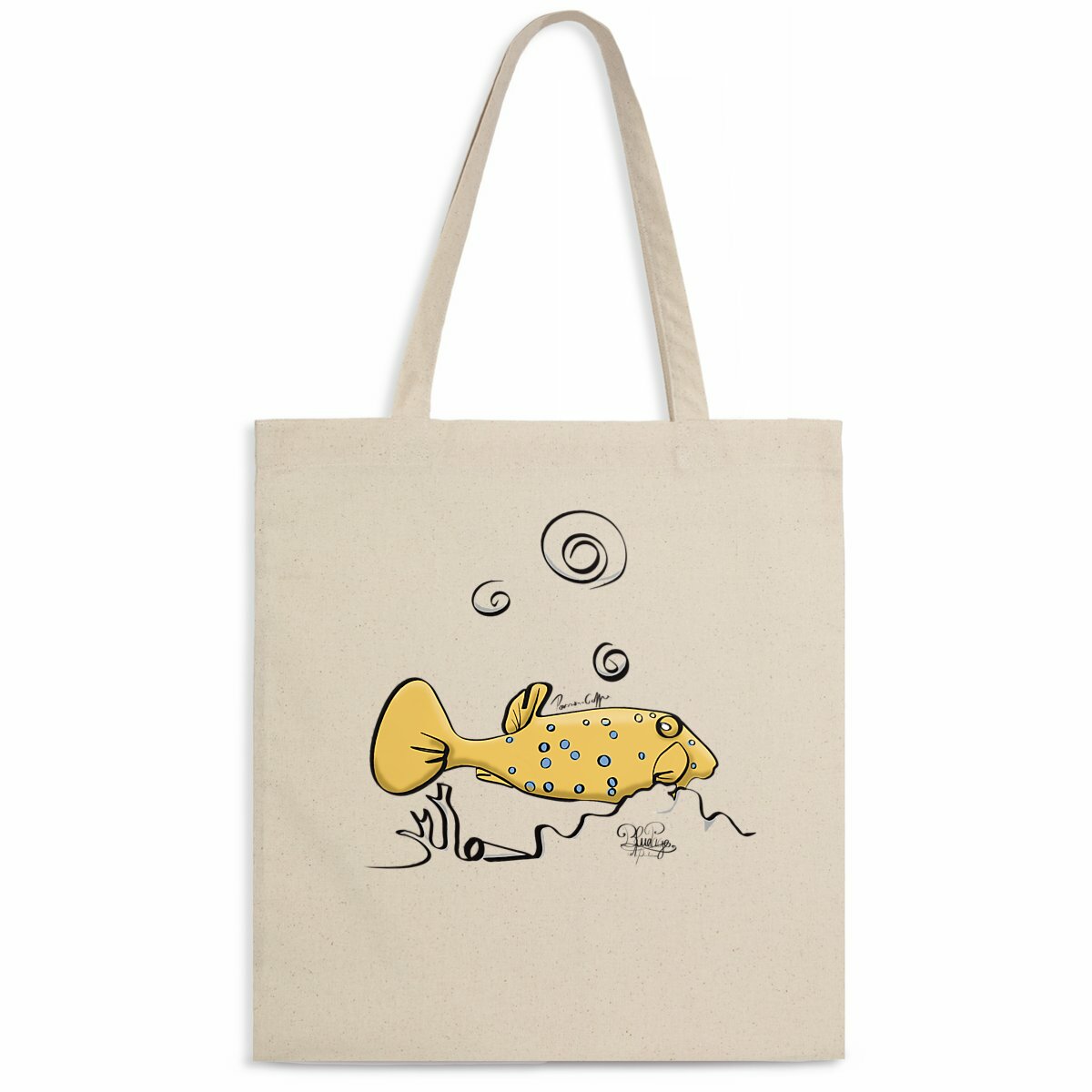 Image front Tote bag - poisson coffrets 
