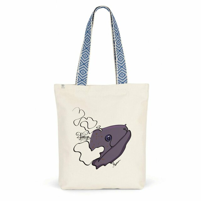 Image front Tote bag ethnique , murène 