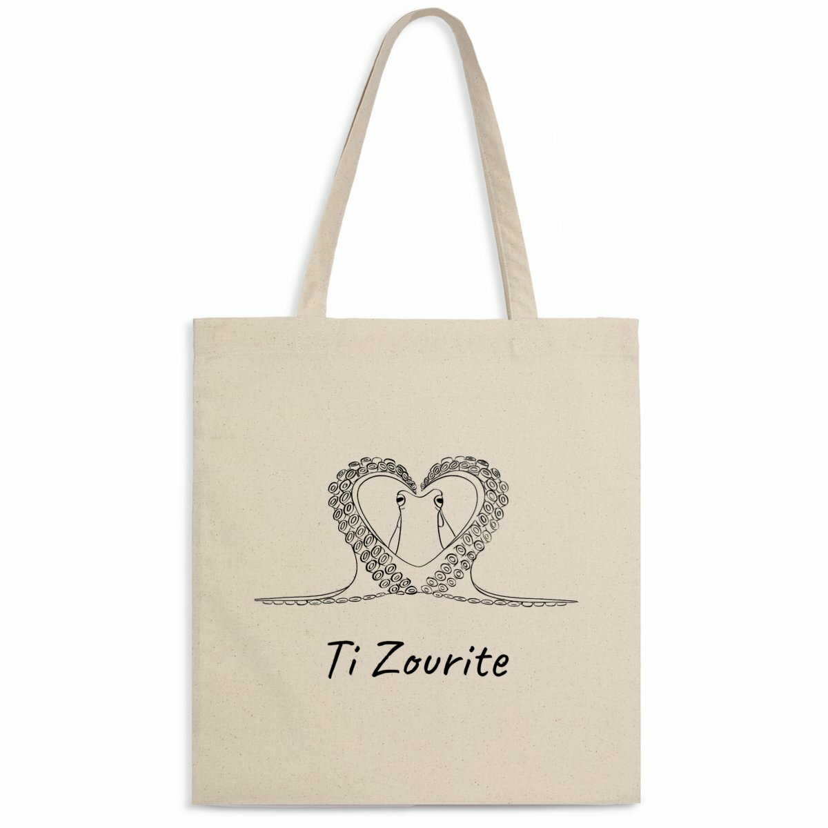 Image front Totebag- ti zourite -poulpe
