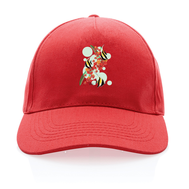 Image back Casquette recyclée - idole des maure et fleur de flamboyant 