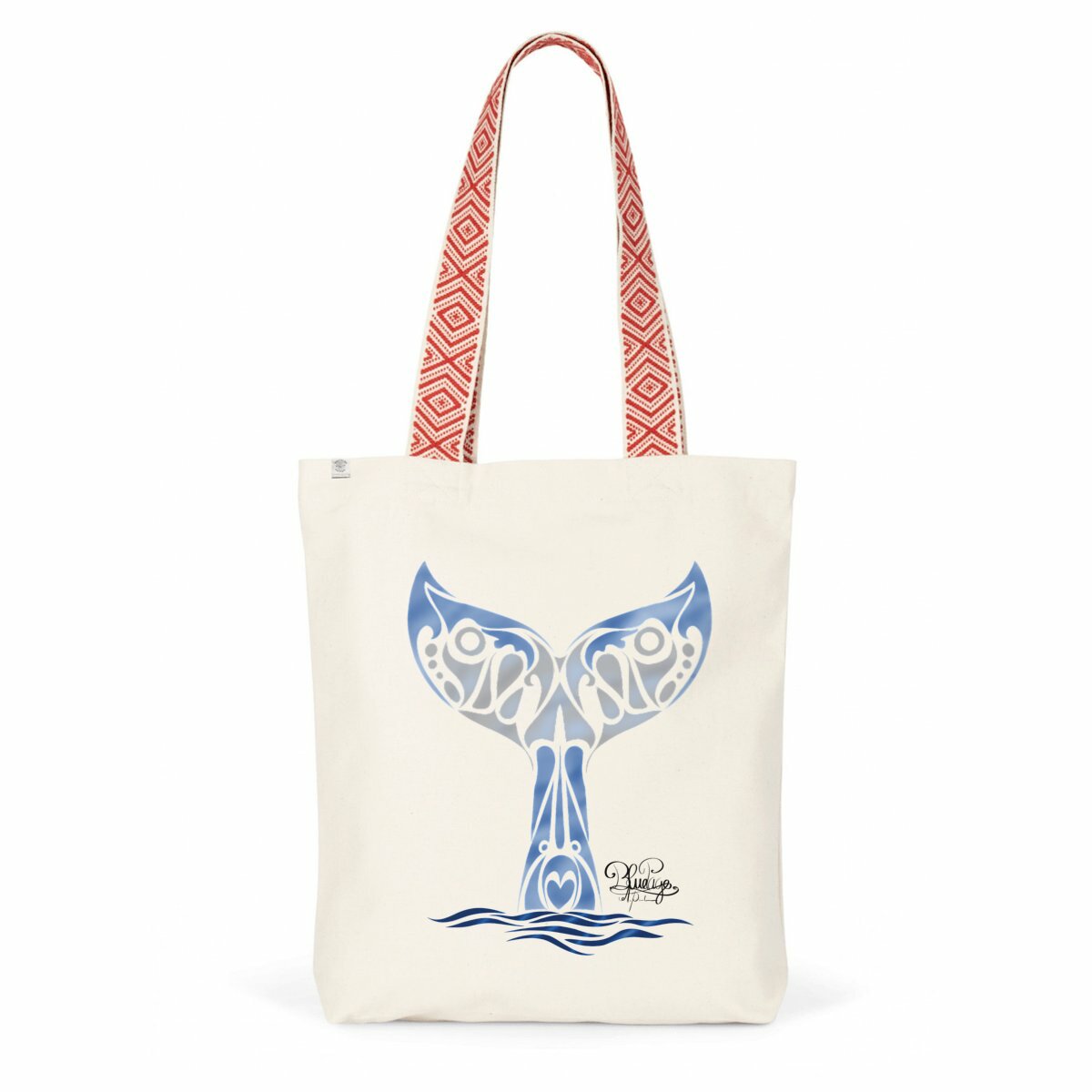 Image back Tote bag queue de baleine 