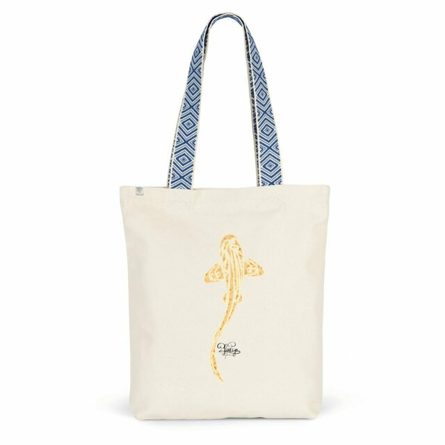 Image front Tote bag ethnique - requin léopard 