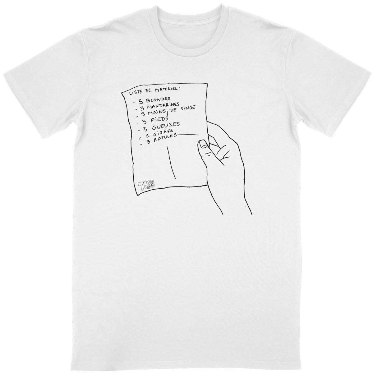 Image back Liste de matériel |T-shirt