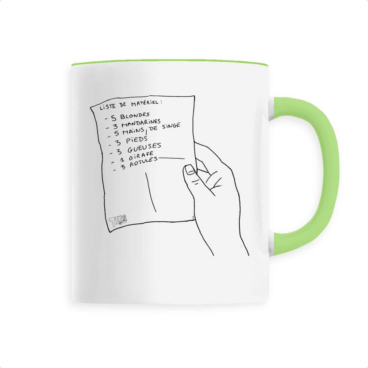 Image back Liste de matériel | Mug