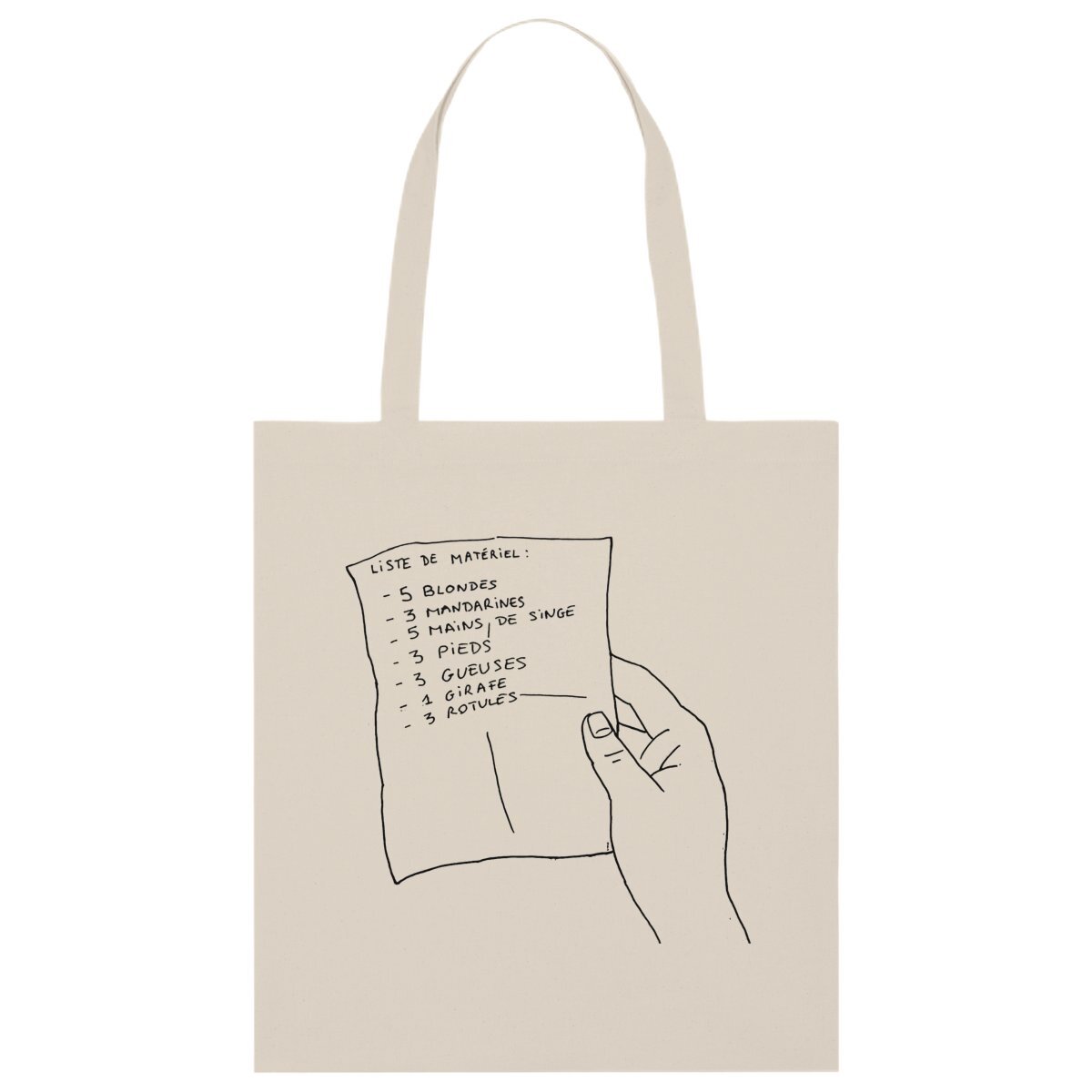 Image back Liste de matériel | Totebag