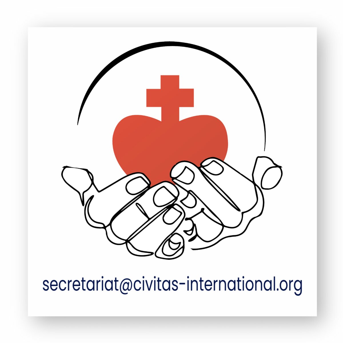 Image front Autocollant carré _ Sacré-Coeur