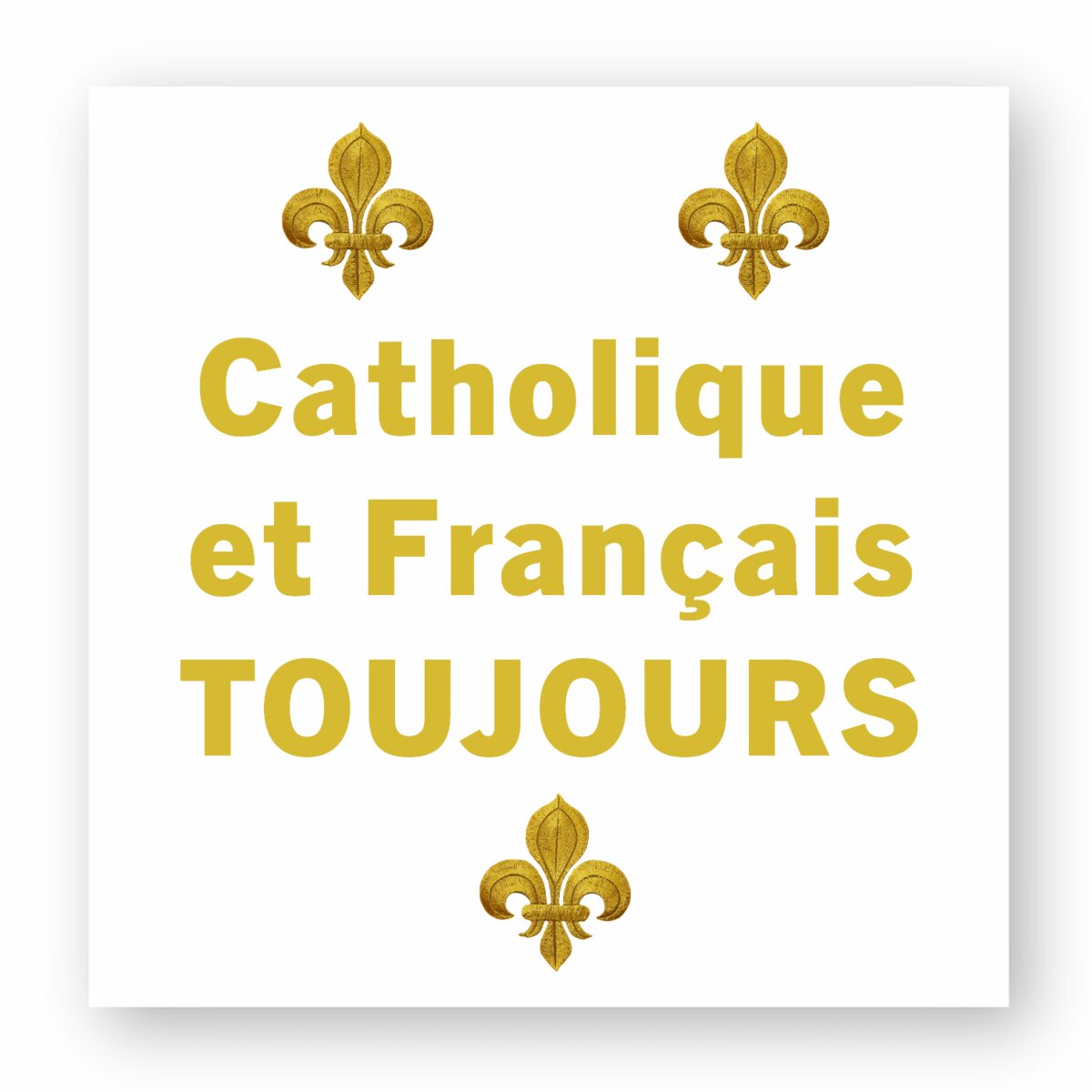 Image front Autocollants carrés _ "Catholique et Français toujours"