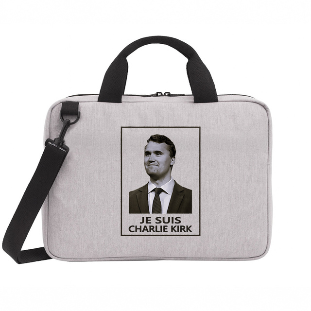 Image back Sac pour ordinateur portable 15" _ Charlie Kirk_2