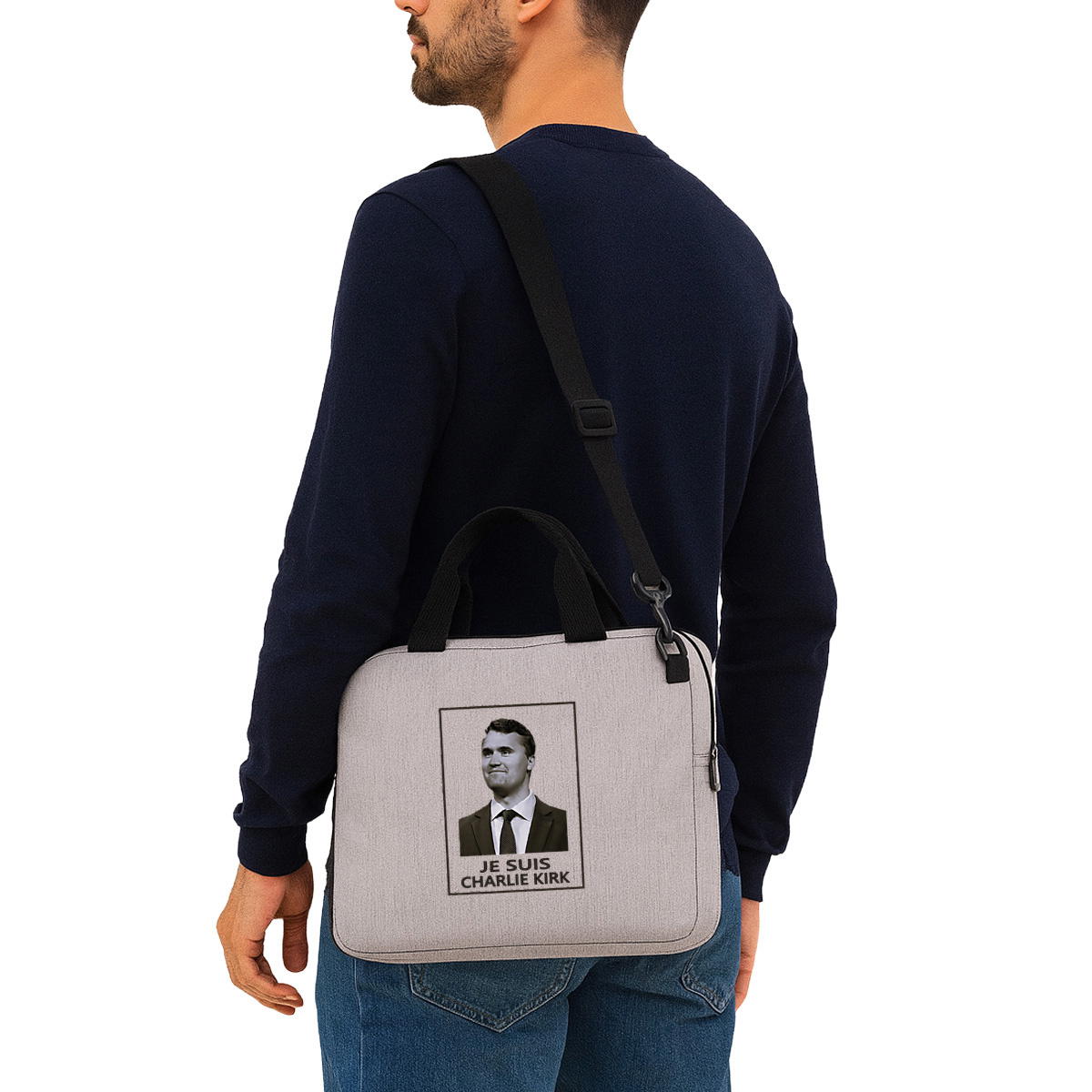 Image front Sac pour ordinateur portable 15" _ Charlie Kirk_2
