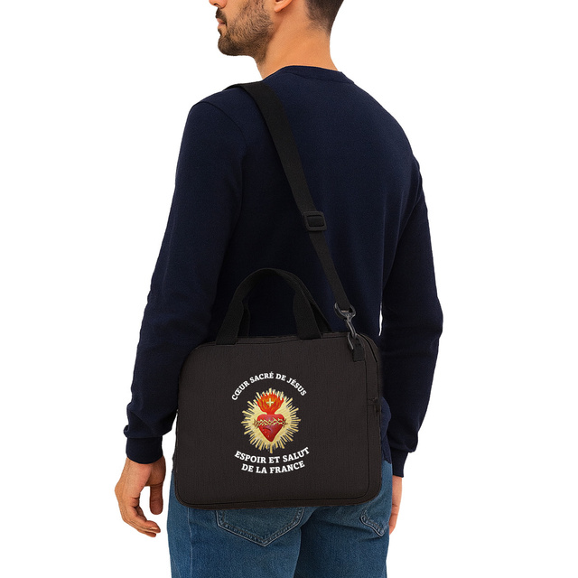 Image front Sac ordinateur portable 15" _ Cœur Sacré de Jésus