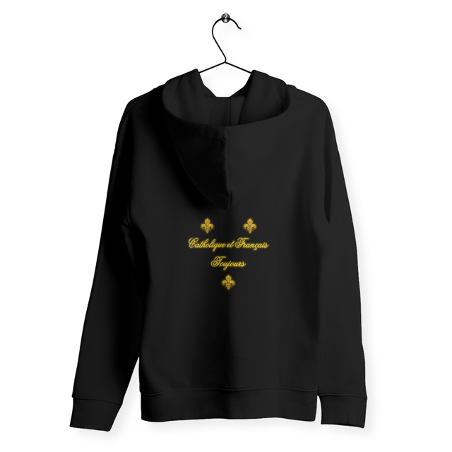 Image back Sweat à capuche _ "Catholique et Français toujours" _ dos