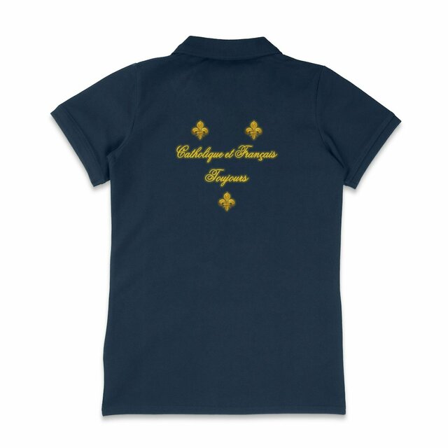 Image back Polo Femme _ "Catholique et Français toujours" _ dos