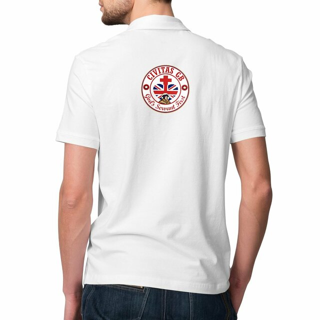 Image front Polo Homme _ GB blanc _ dos