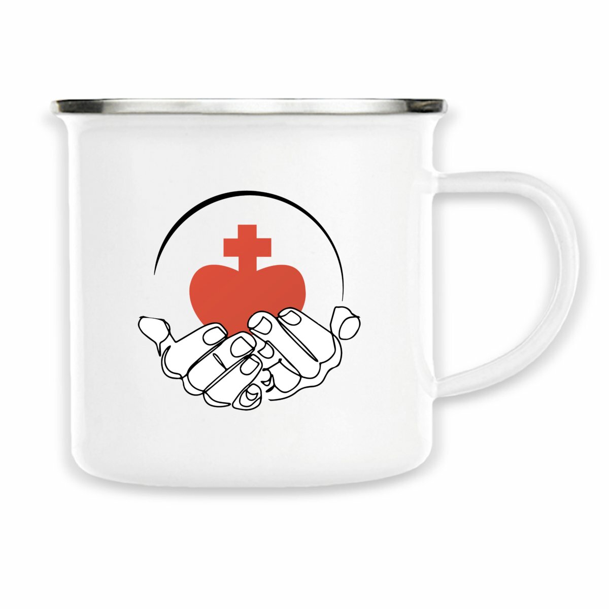 Image back Tasse métallique _ Sacré-Coeur