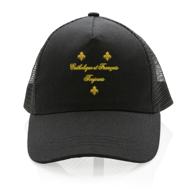 Image front Casquette trucker _ "Catholique et Français toujours"