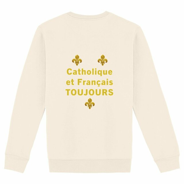 Image back Sweat-shirt _ "Catholique et Français toujours" _ dos