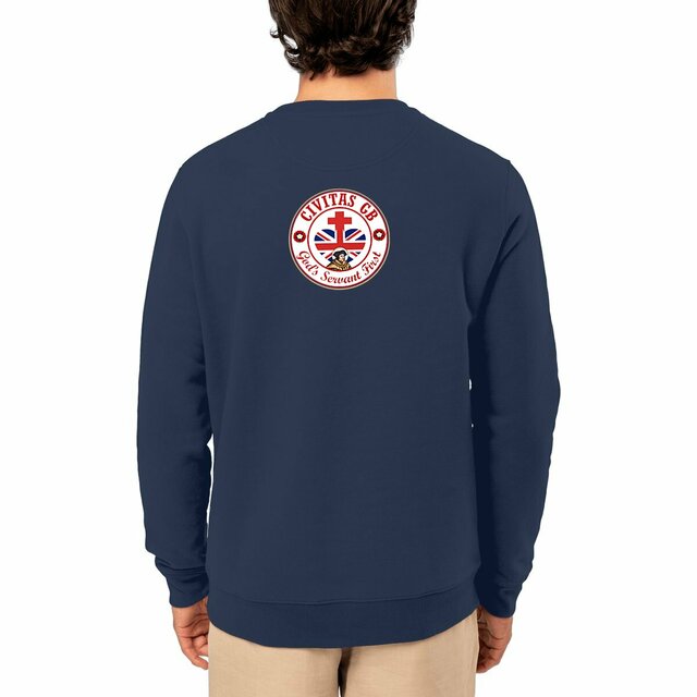 Image front Sweat-shirt _ GB blanc _ dos