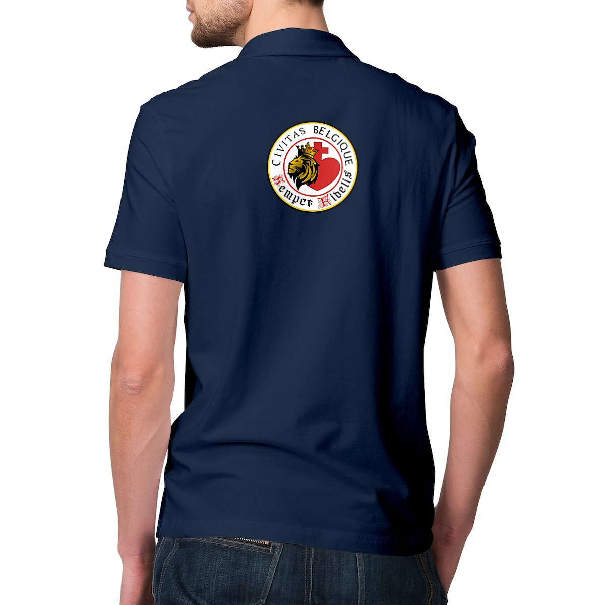 Image front Polo Homme _ Belgique _ Dos