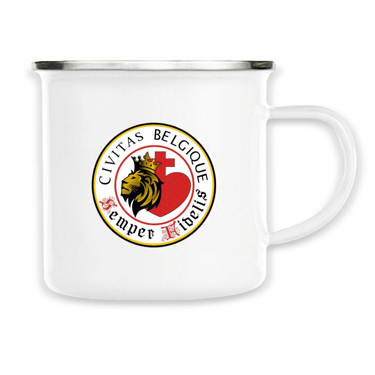 Image back Tasse métallique _ Belgique