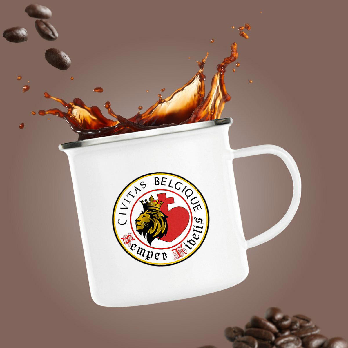 Image front Tasse métallique _ Belgique