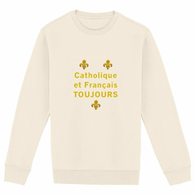 Image back Sweat-shirt _ "Catholique et Français toujours"