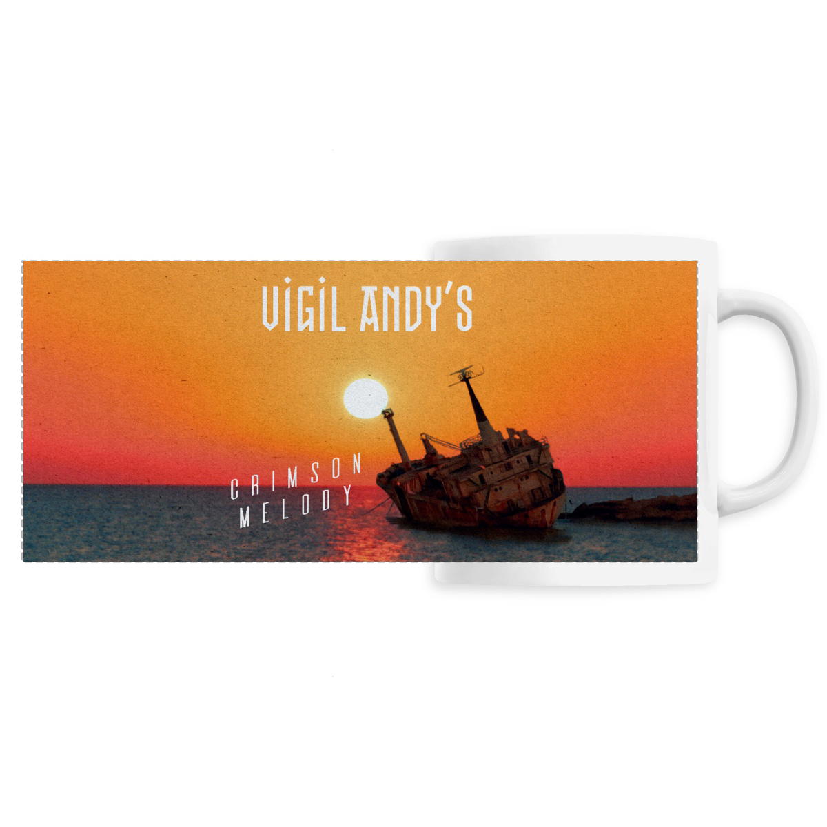 Crimson Melody Panoramic Mug