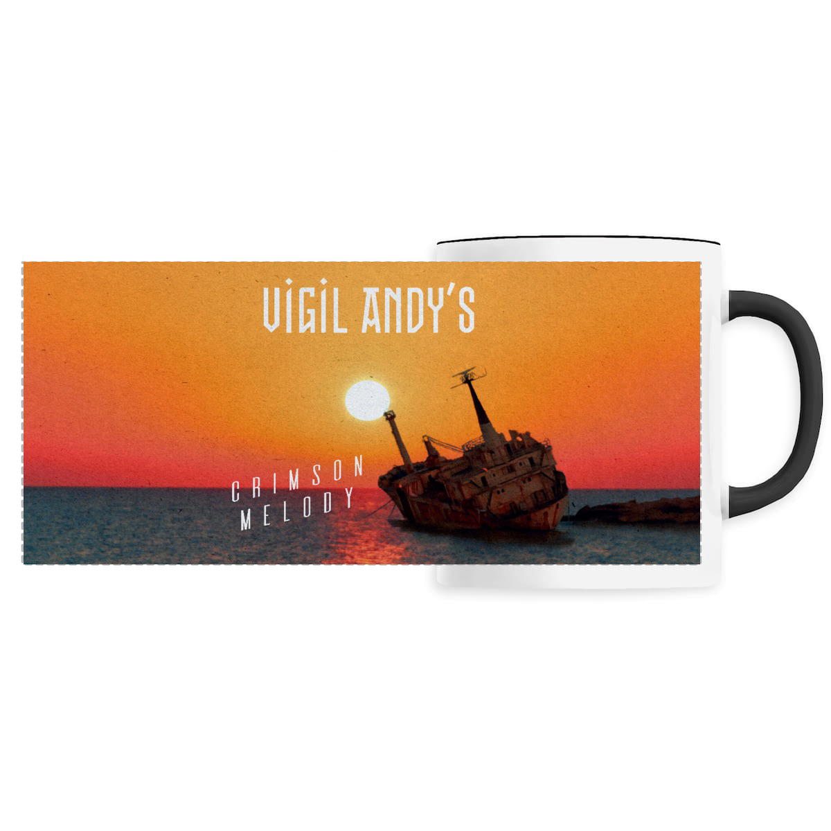 Crimson Melody Panoramic Mug - Image