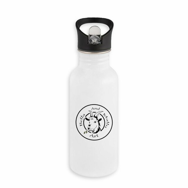 Bella And Mallu Art  Stainless steel water bottle with straw - Image