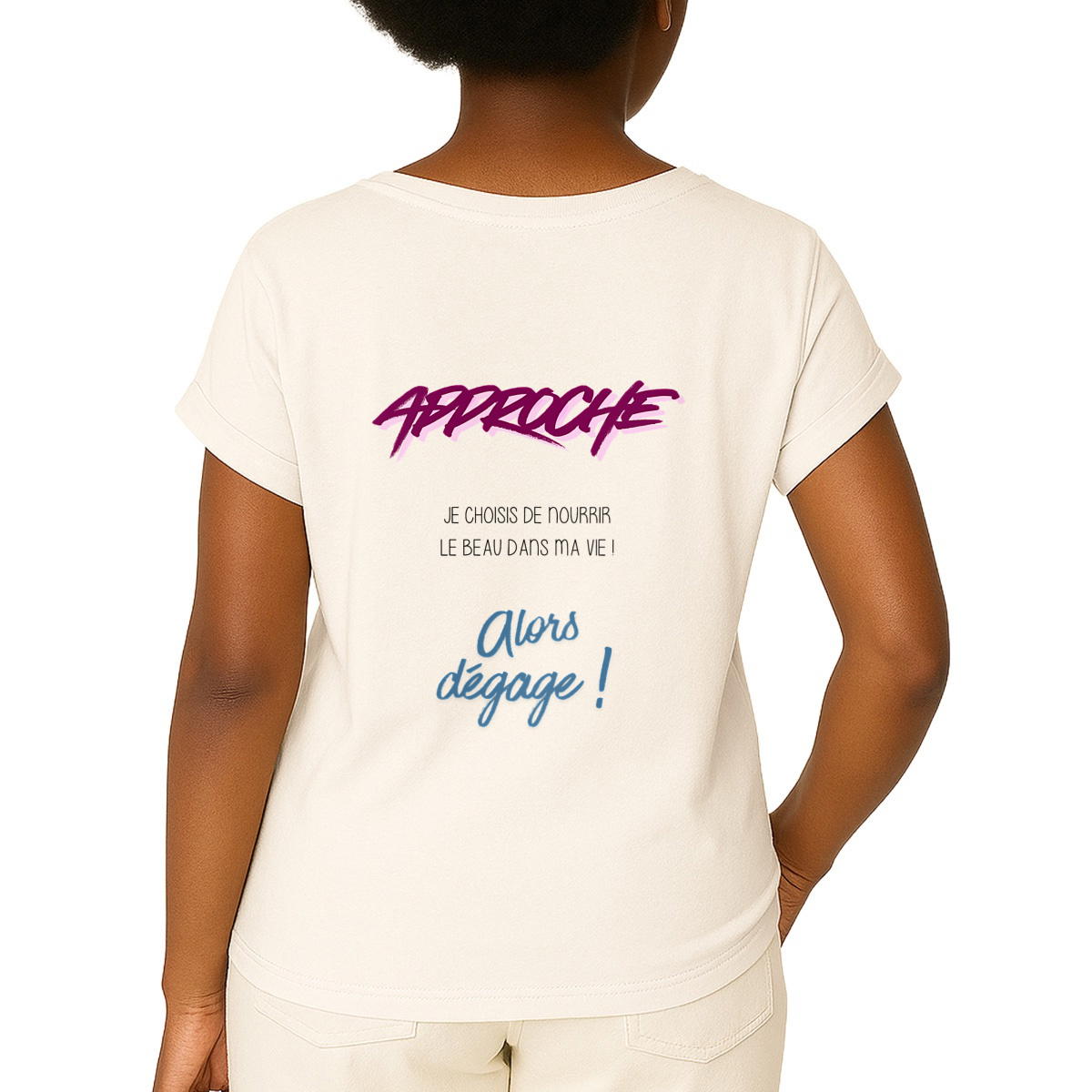 Image front T-shirt Femme Manches à Revers - Déclinez les Approches avec Style !