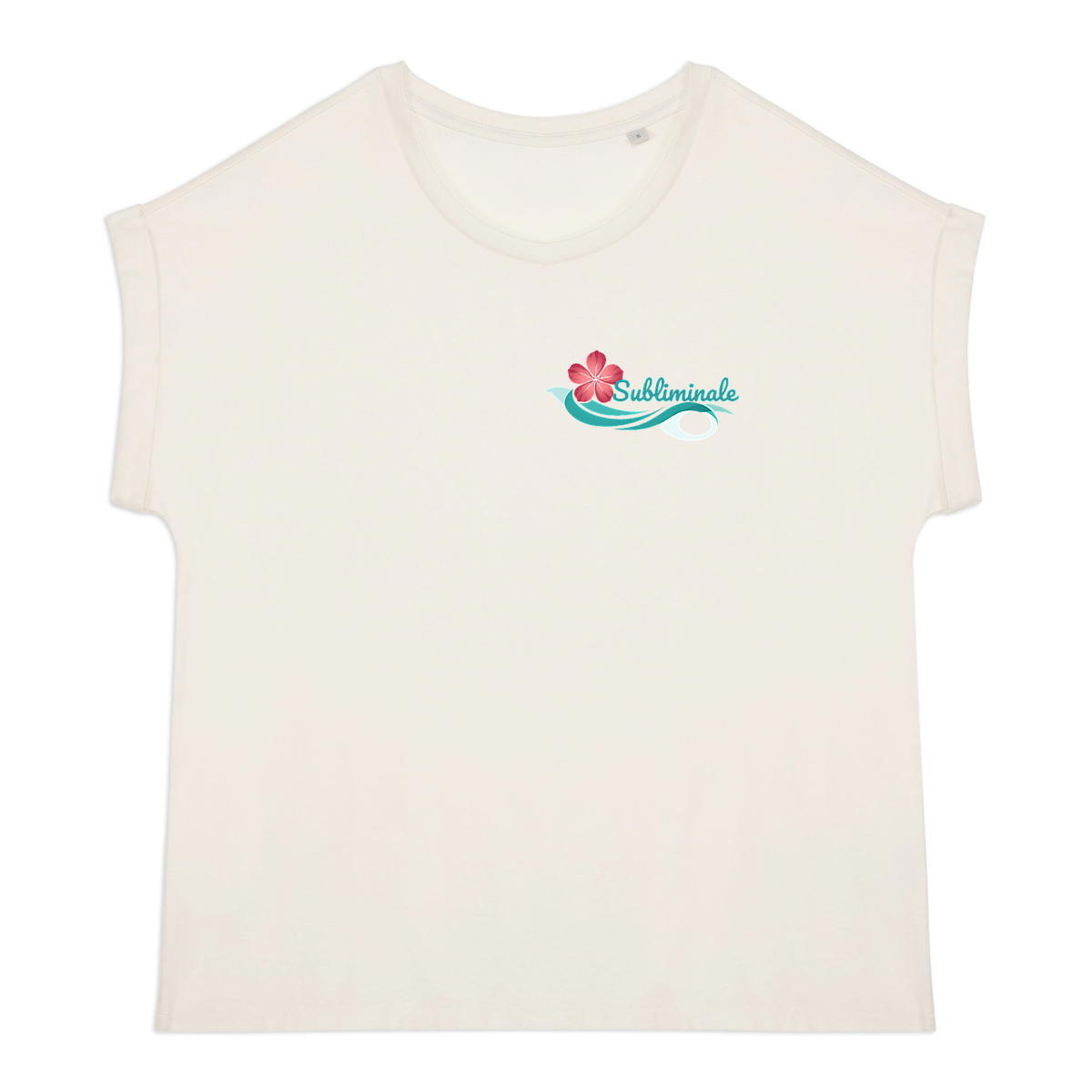 Image back T-shirt Femme Manches à Revers - Affichez votre Devise avec Style !