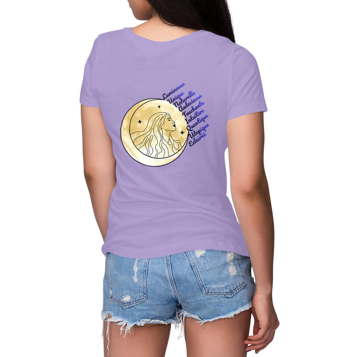 Image front T-shirt Femme Epais - Assumez votre côté Lunatique !