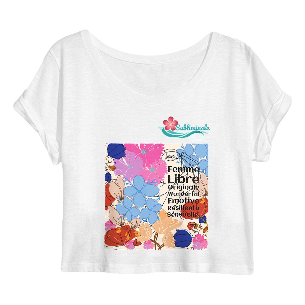 Image back Crop Top Femme - Arborez  vos Supers Pouvoirs !