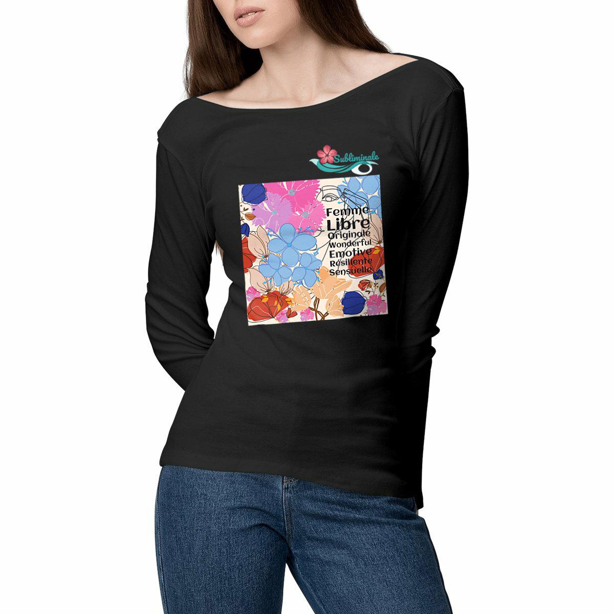 Image front T-shirt Femme Manches Longues - Arborez vos Supers Pouvoirs !