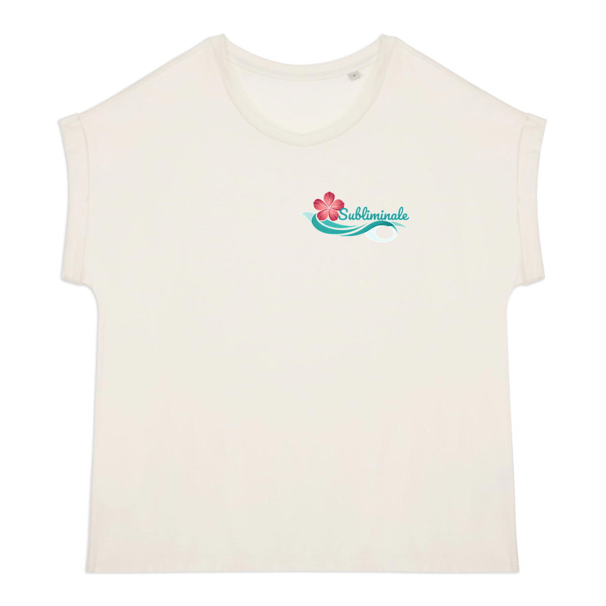 Image back T-shirt Femme Manches à Revers- Affichez votre Devise avec Style !