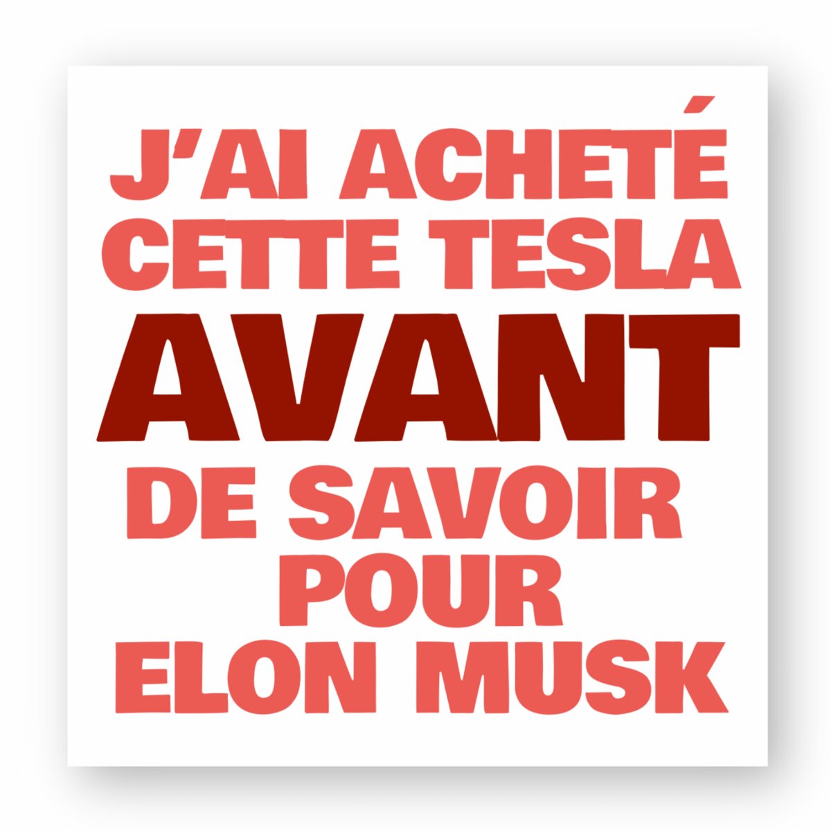 Image front Sticker Tesla Orange