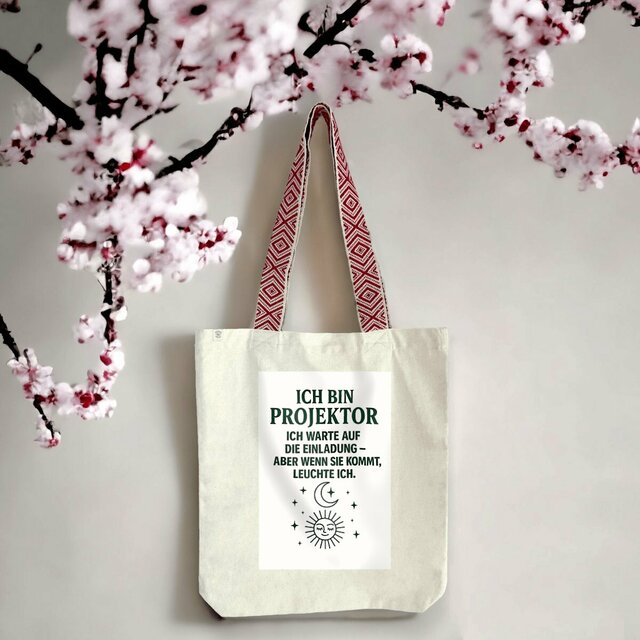 Image du produit Ethnische Tragetasche mit Human Design Projektor Spruch