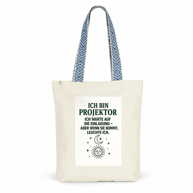 Image back Ethnische Tragetasche mit Human Design Projektor Spruch