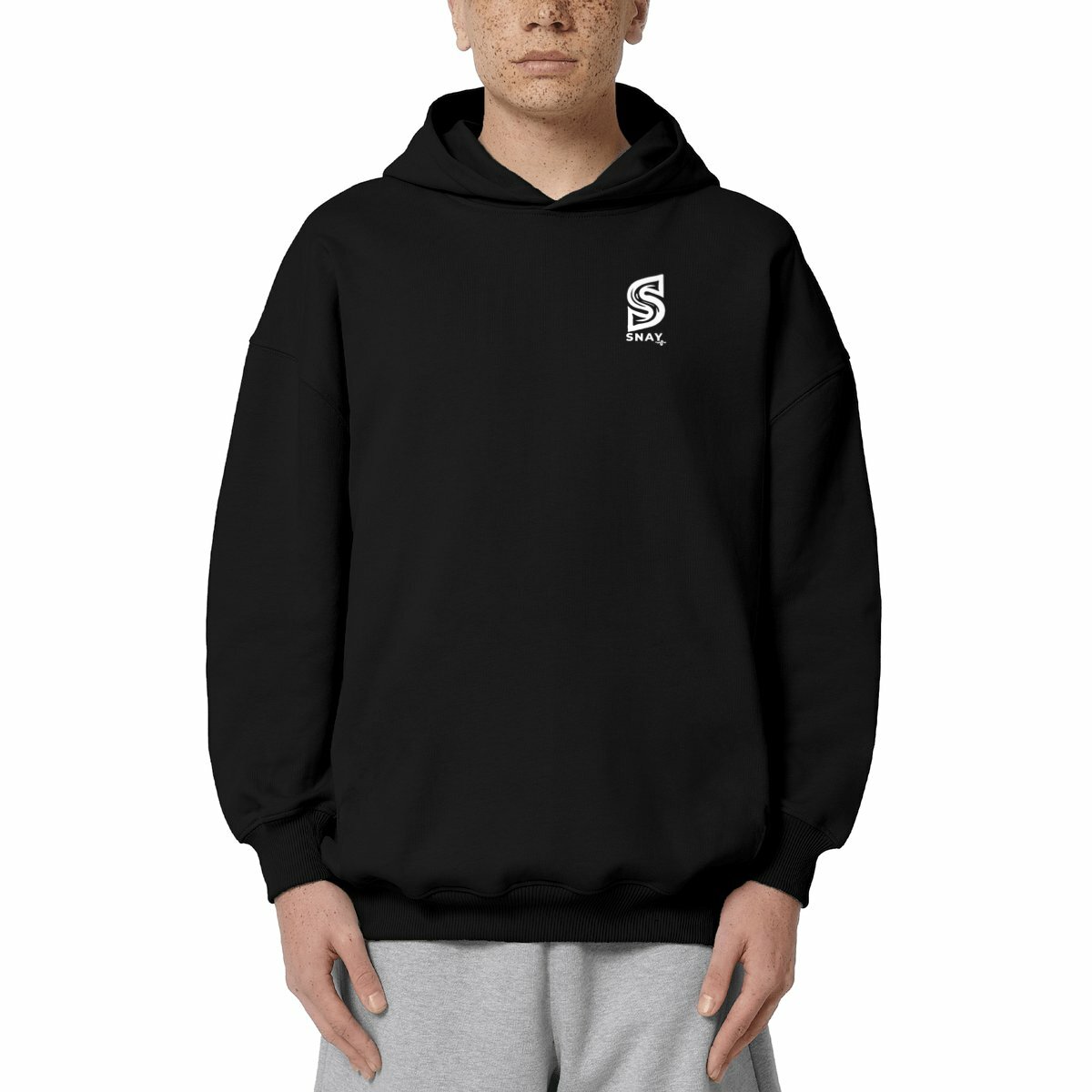 Image front Sweat à Capuche Oversize SNAY "Ecdysis" - Logo White -  Design Unique et Durable 
