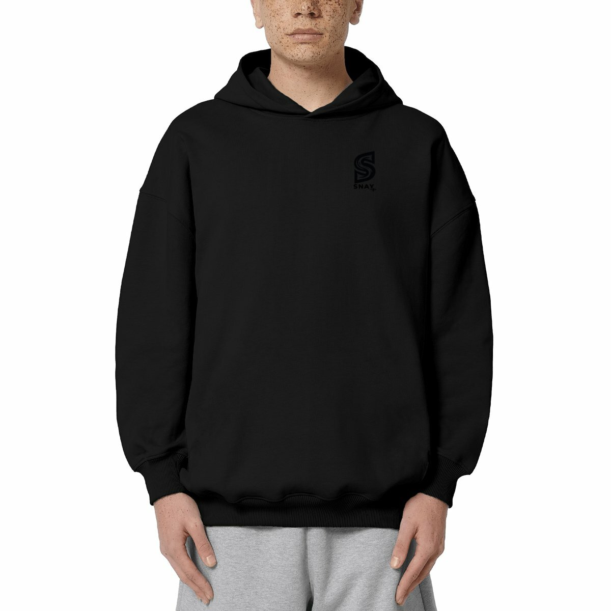 Image front Sweat à Capuche Oversize SNAY "Ecdysis" - Logo Black -  Design Unique et Durable 
