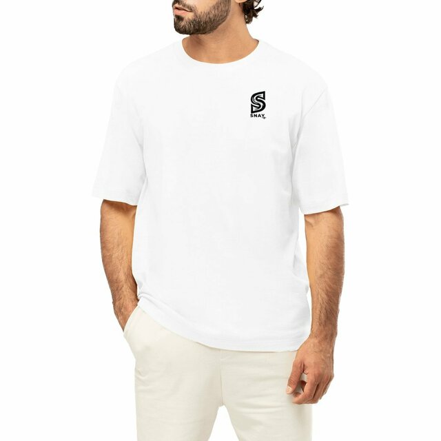 Image front T-Shirt Oversize SNAY Ecdysis Full White - Design Unique et Durable