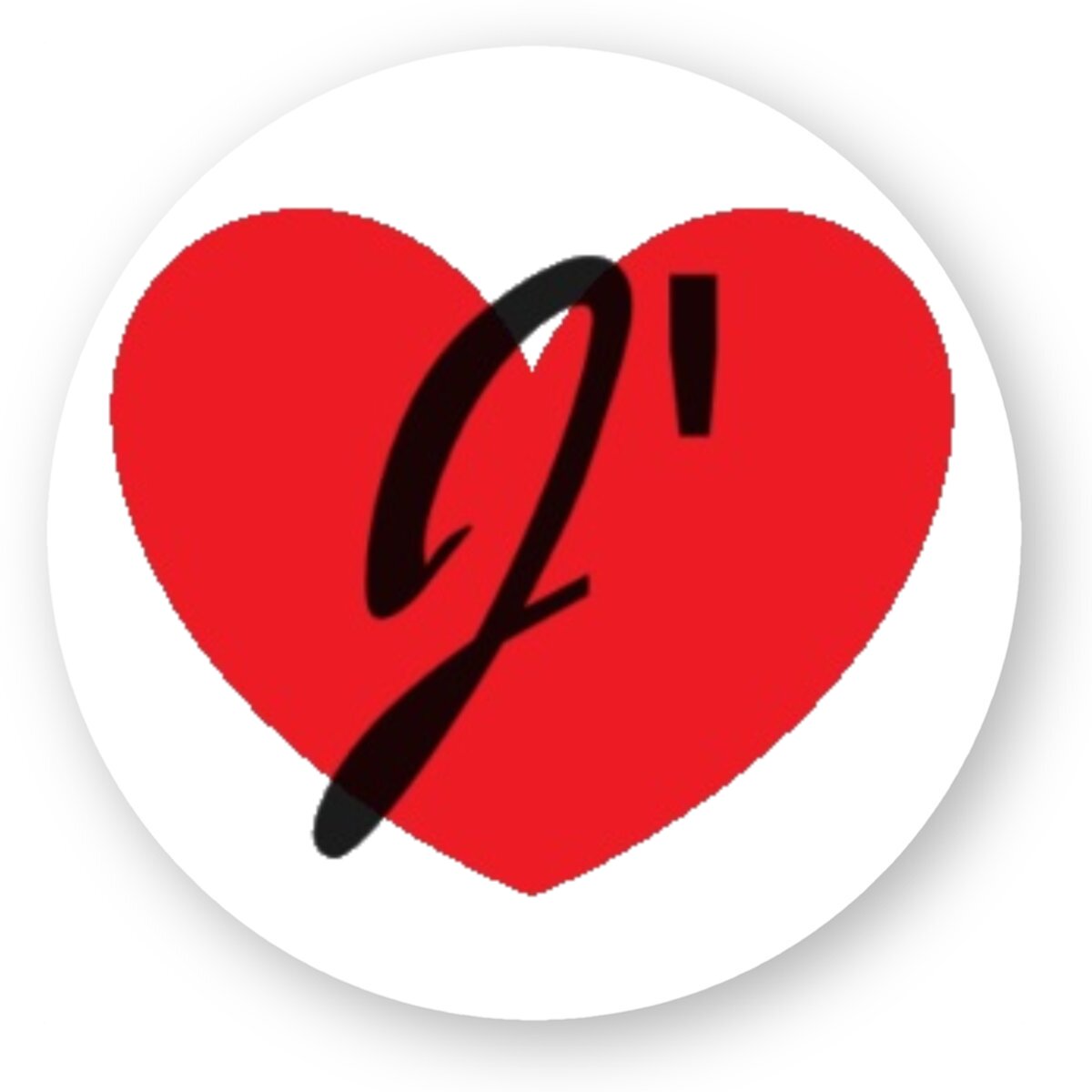 Image front Sticker Rond - J'M