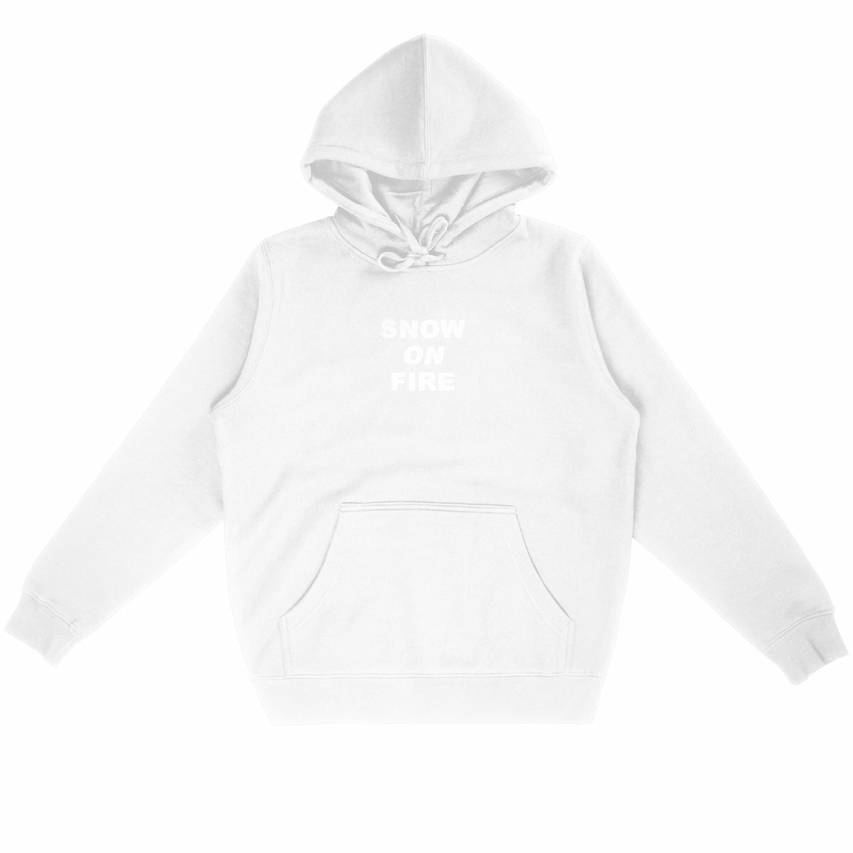 snow on fire hoodie