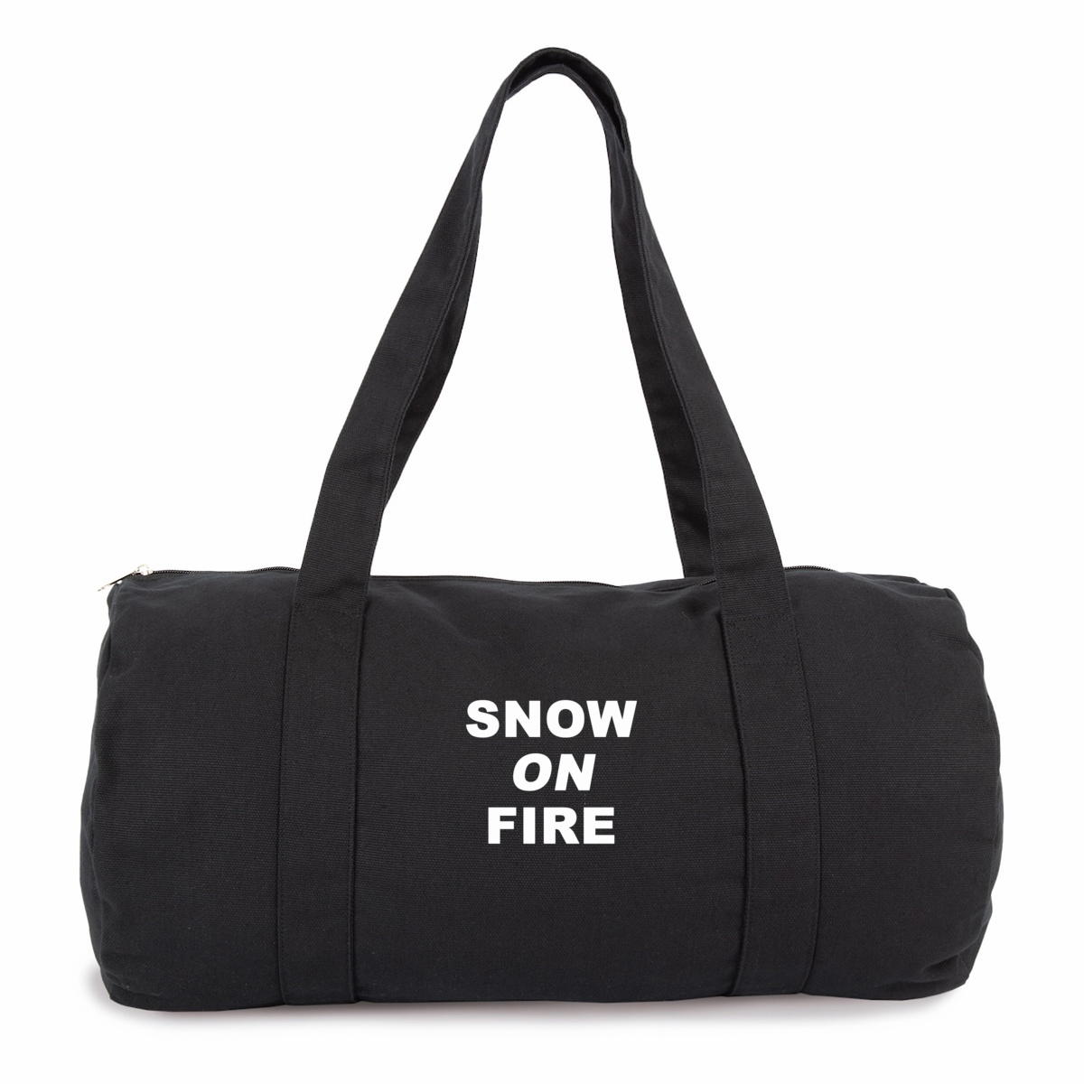 snow on fire duffle bag