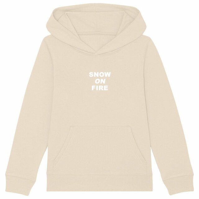 snow on fire kids hoodie