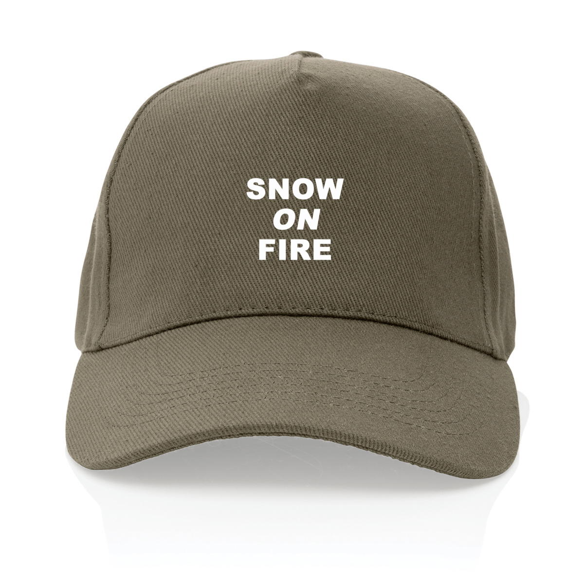 snow on fire baseball cap