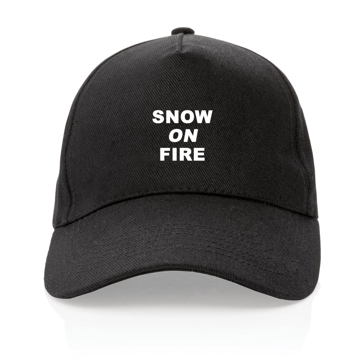 snow on fire baseball cap - Image