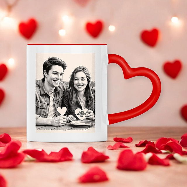 Image front Heart-Shaped Mug - Tasse en forme de cœur