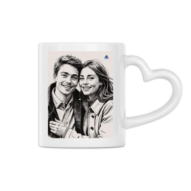 Image back Whispers of Love Valentine Heart-Shaped Mug