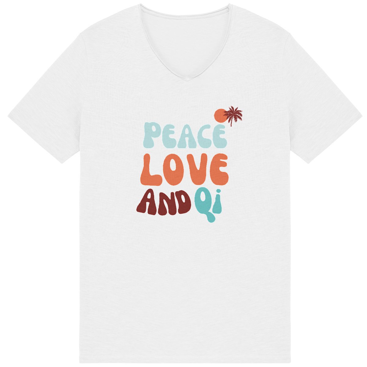 Image back Peace Love and Qi Men's T